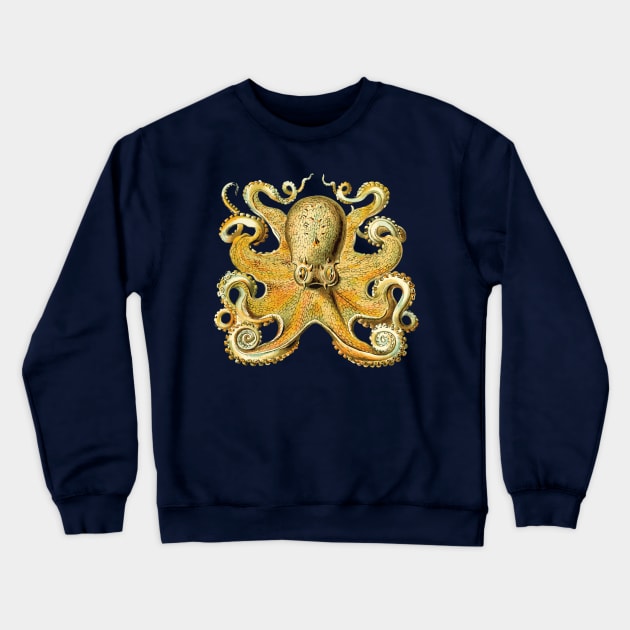 Vintage 1904 Haeckel Octopus - Cephalopod Octopoda Ocean Creature Crewneck Sweatshirt by natureguided